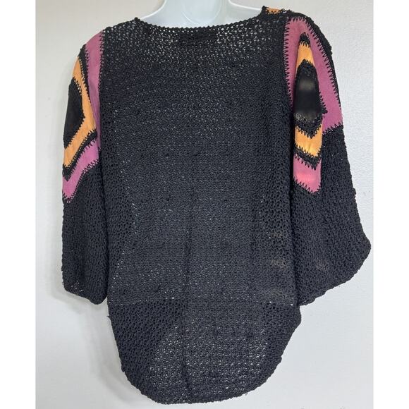 Vintage Norma Canada Sweater Women’s Size Small Style 1223 Leather Trim - Picture 7 of 12